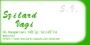 szilard vagi business card